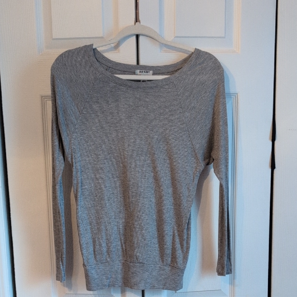 Old Navy Heather Gray Long Sleeve Shirt